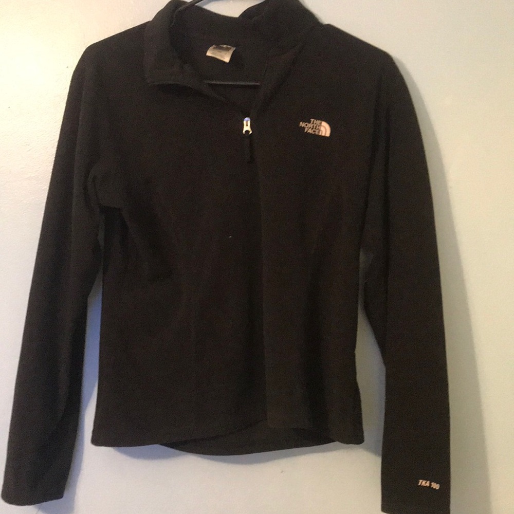 Black North Face Quarter Zip Jacket
